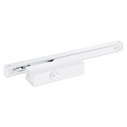 Доводчик NOTEDO дверной DC-075 SL+HO WHITE со скользящей тягой, с фикс. до 70 кг (10) - фото 97131