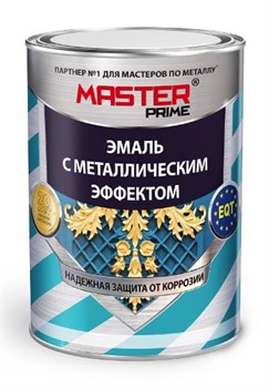 Эмаль FARBITEX ПРОФИ MASTER с металическим эффектом красный 0,8л - фото 98365