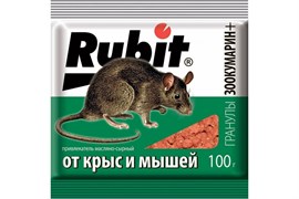 Приманка для истребления мышей и крыс рубит зоокумарина+гранулы 100г (сырный)