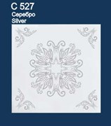 Плита потолочная Шелк (серебро) С527 (1уп-42 м.кв.)