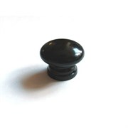 Ручка-кнопка мебельная АЛАПАЕВСК большая черная (10)