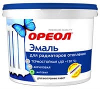 Эмаль ОРЕОЛ для радиаторов Акрил белая матовая 1,1кг