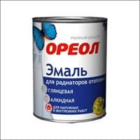 Эмаль ОРЕОЛ для радиаторов Акрил белая глянц. 1,1кг