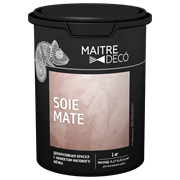 Краска декоративная MAITRE DECO SOIEMATE с эффектом матового шелка 1л MD SM-10