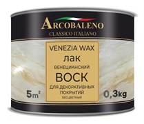 Лак РАДУГА Венецианский Arcobaleno Venezia Wax бесцветный для декоративных покрытий 0,3кг