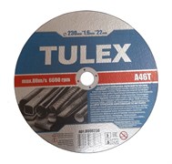 Круг TULEX отрезной абразивный по металлу для УШМ, 230мм*1,6мм*22мм 8006230