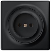 Розетка ONEKEYELECTRO Florence без заземления, винтовые контакты, черная 1Е10301303