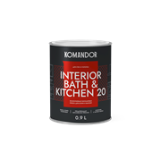 Краска полиакриловая матовая KOMANDOR INTERIOR BATH&amp;KITCHEN 20 база С 0,9л TAL-92