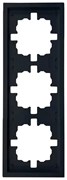 Рамка LEZARD ZIMA 3-ая горизонтальная, черный бархат 704-4200-148/7047-4200-148