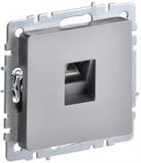 Розетка BRITE компьютерная RJ45 кат.5E сталь BR-K10-1-K46