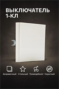 Выключатель NEXON 1-кл, белый 80-B1-EK11KZ