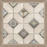 Плитка ALMA CERAMICA напольная Fiesta глаз. на бел.корич. 418*418 1,747 3ПГФС034/TFU03FST034