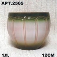 Горшок керамический 1л бочка,глазурованный 2565
