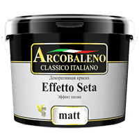 Краска декоративная РАДУГА Arcobaleno Effetto Seta Matt база матовый шелк (1кг)