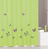 Штора IDDIS для ванной комнаты Green Butterfly 200*200 SCID032P