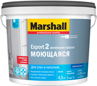 Краска водоэмульсионная MARSHALL EXPORT-2 латексная матовая BW 4,5л 5248810
