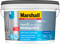 Краска водоэмульсионная MARSHALL EXPORT-2 матовая BW 2,5л