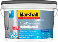 Краска водоэмульсионная MARSHALL EXPORT-2 матовая BW 2,5л 5183677