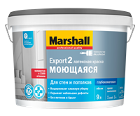 Краска водоэмульсионная MARSHALL EXPORT-2 мат латексная ВС 9л 5248844