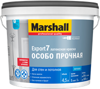 Краска водоэмульсионная MARSHALL EXPORT-7 мат.латексная BW 4,5л