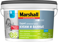 Краска водоэмульсионная MARSHALL д/кух.и ван.латексная 2,5л 5183646