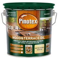 Масло PINOTEX деревозащитное Wood&amp;Terrace Oil  Бесцветный 2,7л 5220309