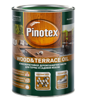 Масло PINOTEX деревозащитное Wood&amp;Terrace Oil  Бесцветный 1л 5220306