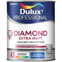Краска Dulux TRADE Diamond Extra Matt глубокоматовая BW 1л 5273931