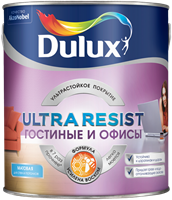 Краска Dulux Ultra Resist Гостиные и офисы 2,5л 5239197