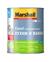 Краска водоэмульсионная MARSHALL для кухни и ванны латексная BW 0,9л 5248866