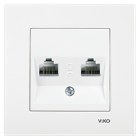 Розетка VIKO KARRE двойная компьютерная 90960034 арт.362-36240