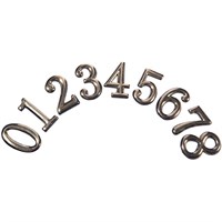 Цифра для обозначения номера квартиры 7, металлическая, хром 67287