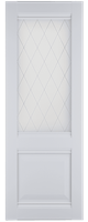 Полотно ЛЕСКОМ дверное Экшпон Венеция ясень белый витражное стекло 60