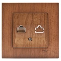 Розетка VIKO NOVELLA CEVIZ телефоная 93001013 арт.367-365750