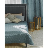 Штора портьерная Этель 130*280см Дамаск TEAL SOLID п/э 100% 2846304