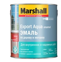 Эмаль водная MARSHALL EXPORT Aqua черная полуматовая 2,5л 5235343