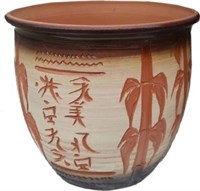 Горшок керамический 7л Бамбук, ангоб арт.6021