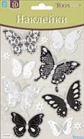 Элемент декоративный ROOM DECOR Бабочки черно-белые мини PSA 0102