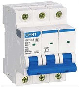 Автомат-выключатель CHINT NXB-63S 4.5KA 3P 25A х-ка С 296829