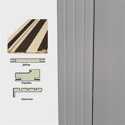 Наличник ЛЕСКОМ телескопический фигурный 85*16*2150 серый софт