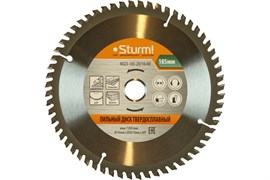 Диск STURM пильный 185*20/16*60 зубьев, Мульти рез 9023-185-20/16-60