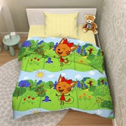 Комплект постельного белья ВАСИЛИСА '17 Тинейджер 214*150 бязь наб 70*70 СТС Три кота 5623/1