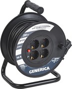 Катушка GENERICA УК30 с т/з 4 места 2P+PE/30м 3*1,0мм2 WKP10-10-04-30-G