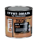 Грунт-эмаль DALI по ржавчине серебристый алюм.0,75 RAL9006
