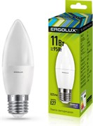 Лампа светодиодная ERGOLUX свеча LED-C35-11W-E27-6500K 13623