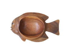 Тарелка из дерева RIKMANI рыба М 3321