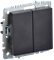 Выключатель BRITE 2-кл. 10А черный BR-V20-0-10-K02 - фото 145021