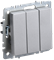 Выключатель BRITE 3-кл. 10А алюминий BR-V30-0-10-K47 - фото 145035
