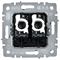 Розетка BRITE двойная компьютерная RJ45 кат.5E белая BR-K20-1-K01 - фото 145095
