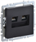 Розетка BRITE двойная компьютерная RJ45 кат.5E чёрная BR-K20-1-K02 - фото 145106